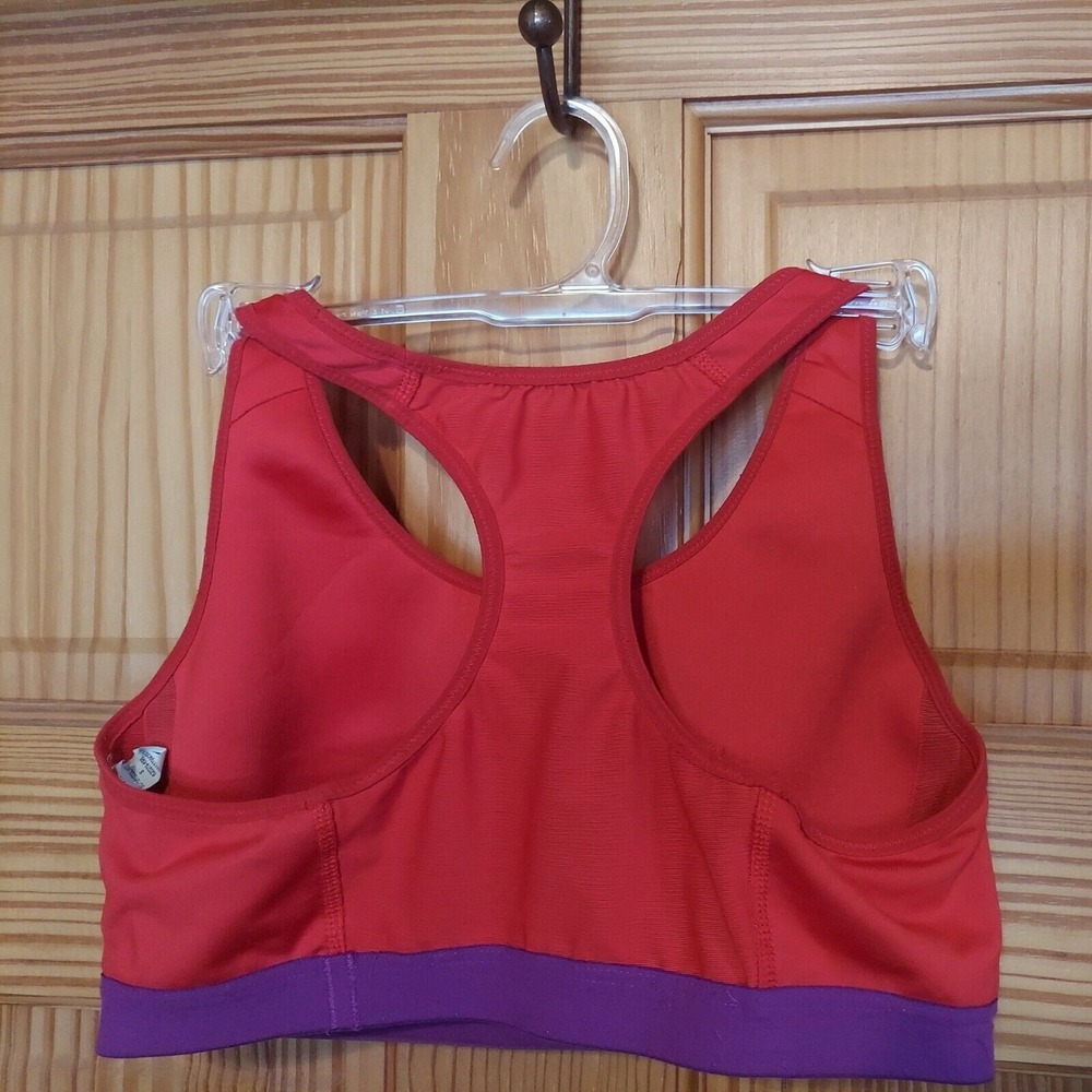 NIKE PRO FIERCE Dri-Fit Medium Support Sports Bra 620279 Crimson Purple Small S - Picture 4 of 7